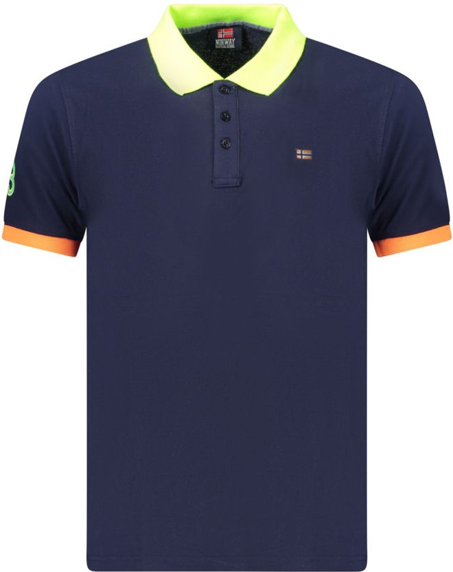Polo Shirt Geographical Norway Blue Cotton