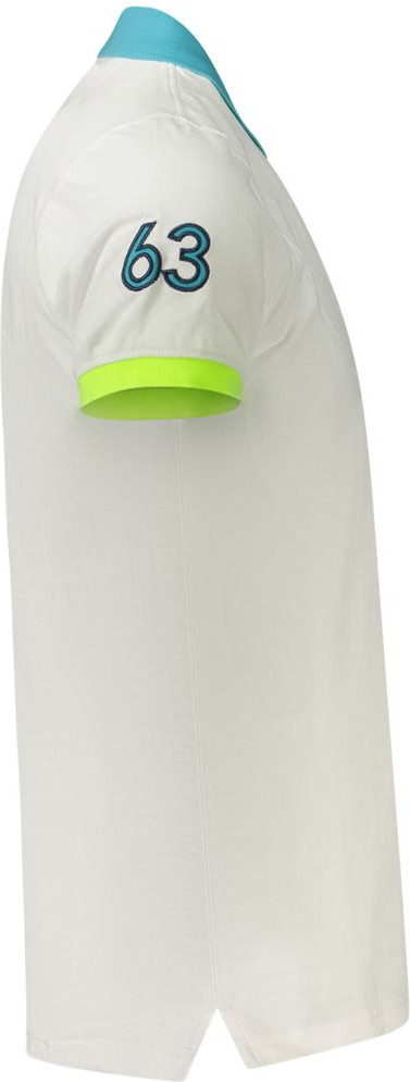 Polo Shirt Geographical Norway Bianco Cotton