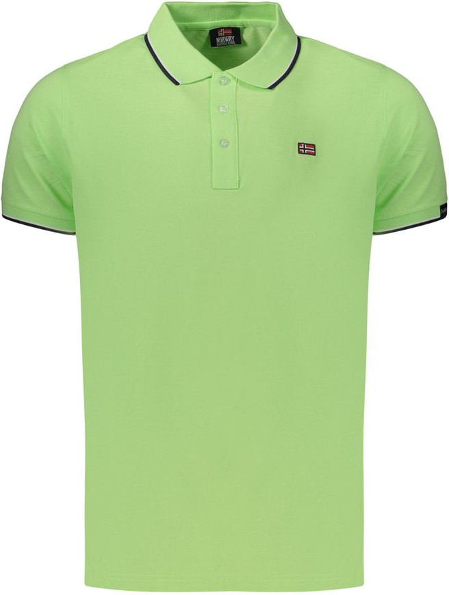 Polo Shirt Geographical Norway Verde Cotton Men's