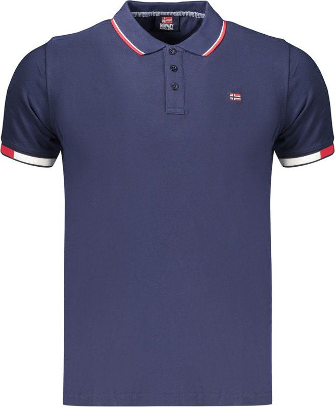 Polo Shirt Geographical Norway Blue Cotton