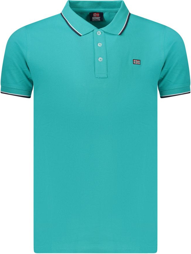Polo Shirt Geographical Norway Azzurro Cotton Mens
