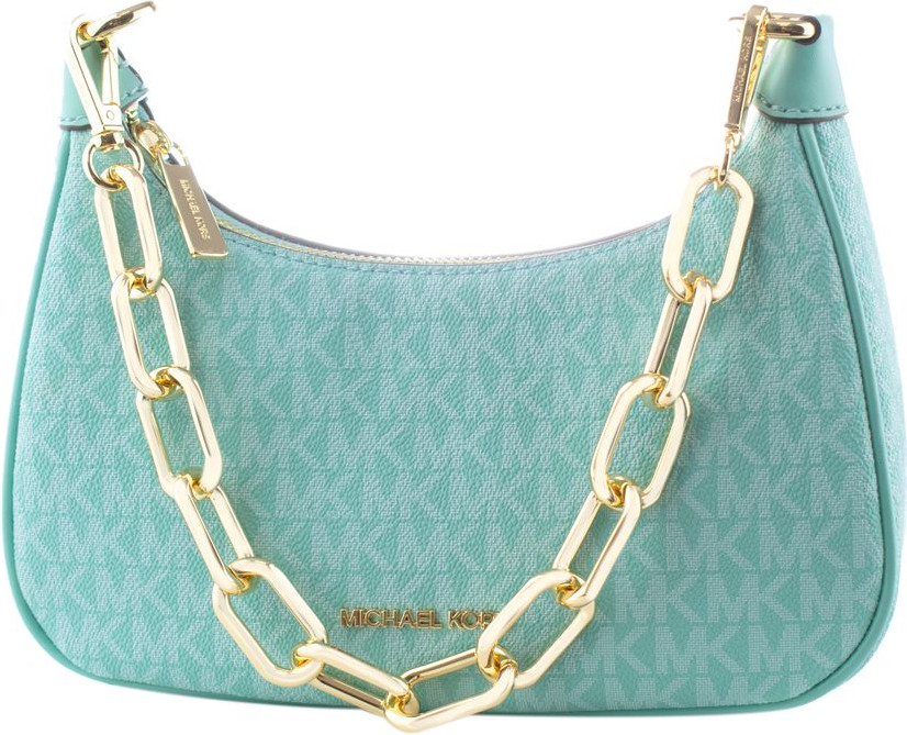 Синяя кожаная сумка Michael Kors
