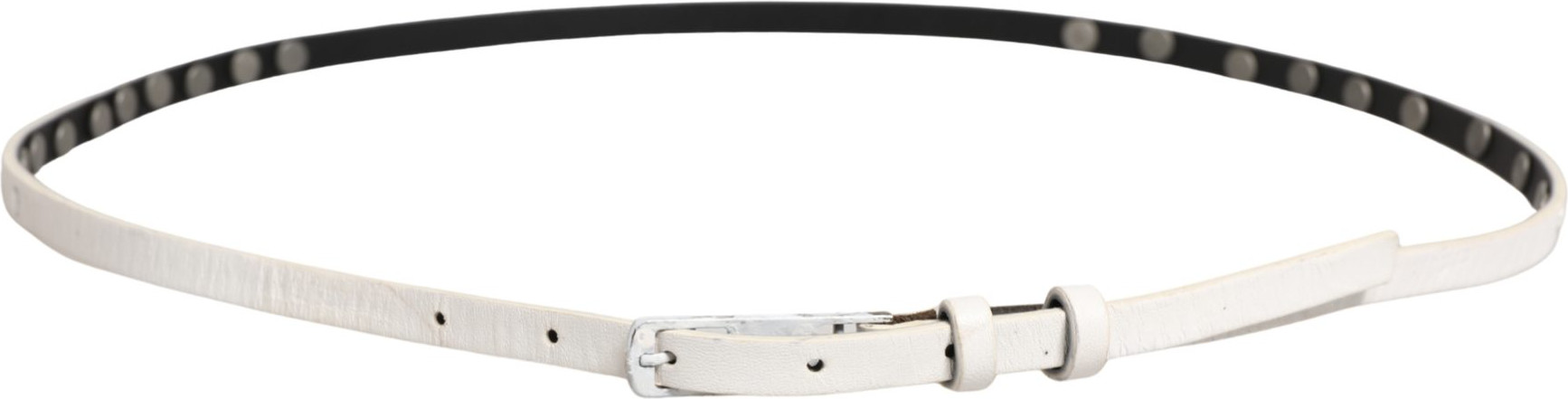 Ремень Costume National Белый Кожаный с заклепками Cintura Belt