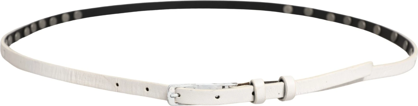 Ремень Costume National Белый Кожаный с заклепками Cintura Belt