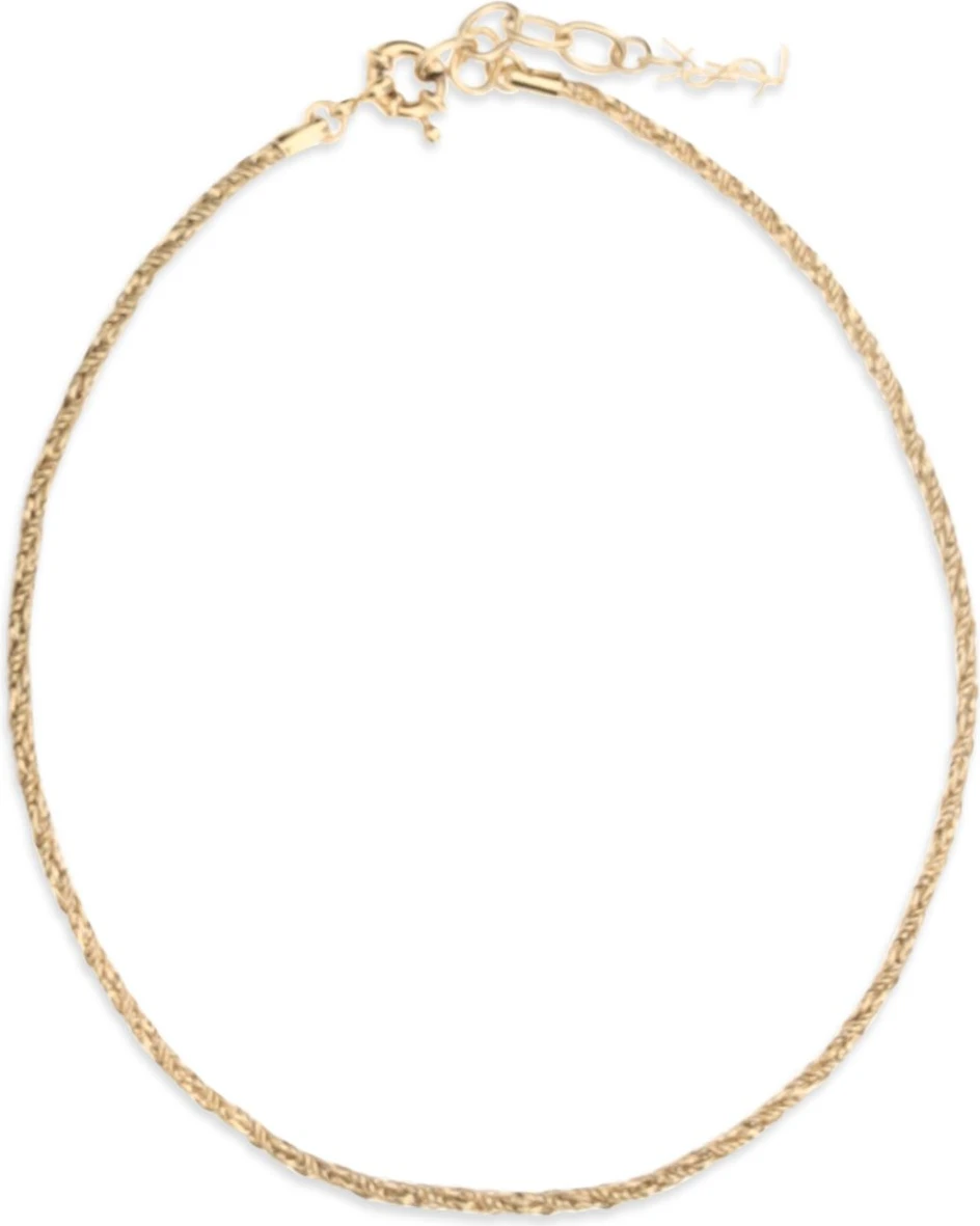 Золотое латунное колье Saint Laurent