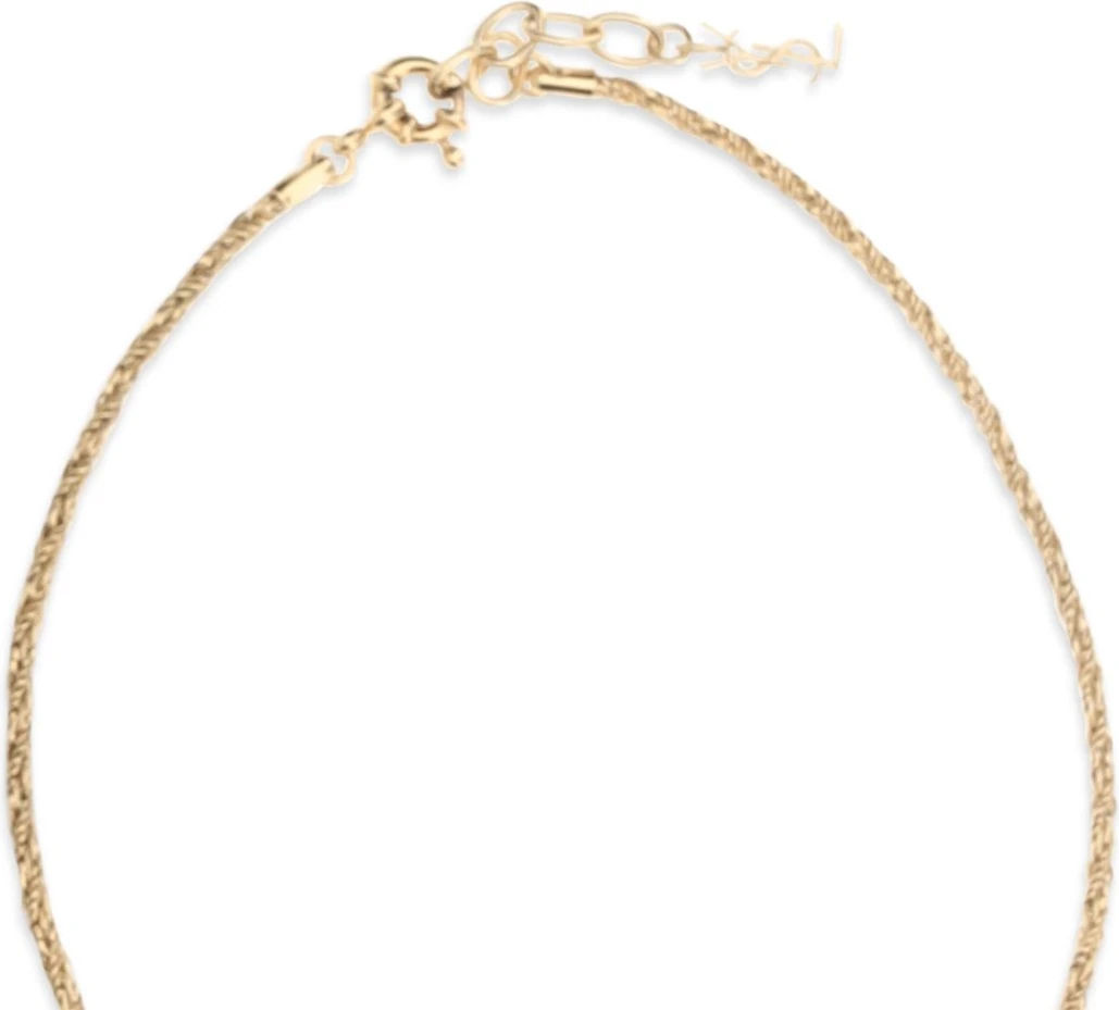 Золотое латунное колье Saint Laurent