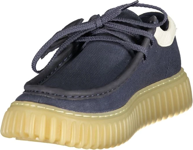 Синие мужские туфли Clarks из ткани