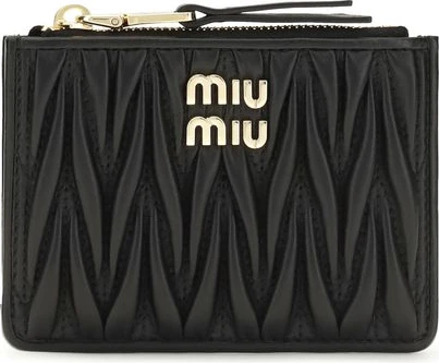 Wallet Miu Miu Black Lamb Ovis Aries Aries