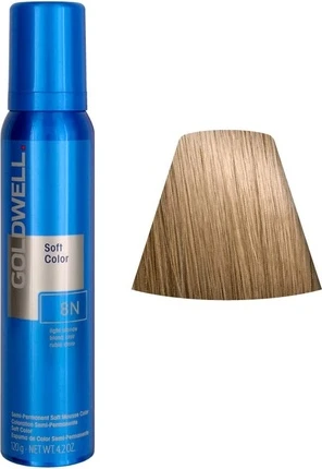 Полуперманентный мусс Goldwell 8N Светлый блонд