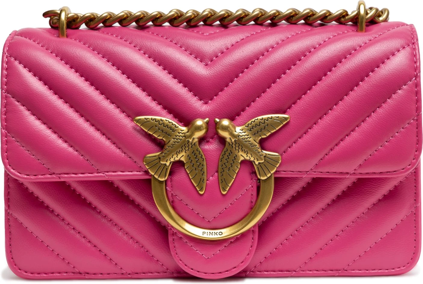 Мини-сумка Pinko Pink Leather Love One
