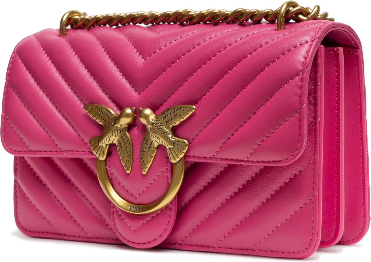 Мини-сумка Pinko Pink Leather Love One