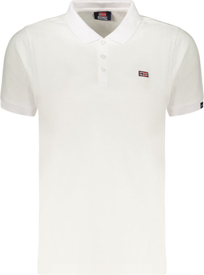Polo Shirt Geographical Norway White Cotton
