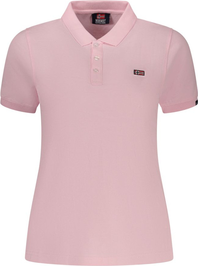 Polo Shirt Geographical Norway Pink Cotton