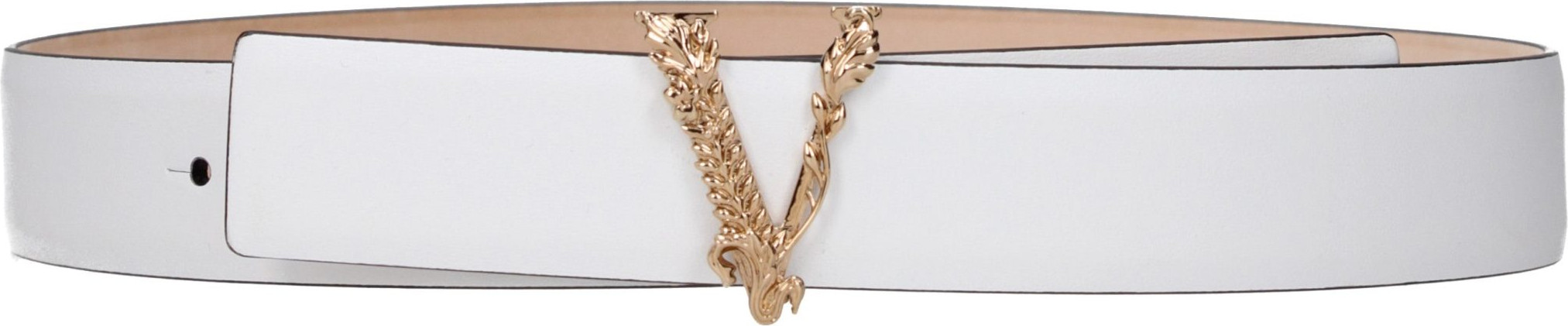 Ремень Versace из белой кожи Regular