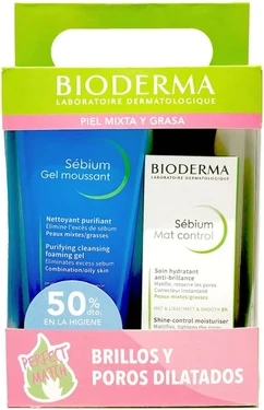 Набор для ухода за кожей Bioderma Sebium Foaming Gel и Sebium Mat Control