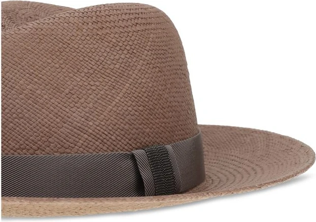 Hat Brunello Cucinelli Brown Straw Fedora