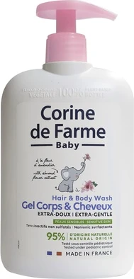 Гель для душа и волос Forte-Sweden Corine De Farme Bebe с экстрактом миндаля