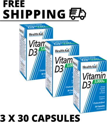 Капсулы Health Aid Витамин D3 5000 МЕ