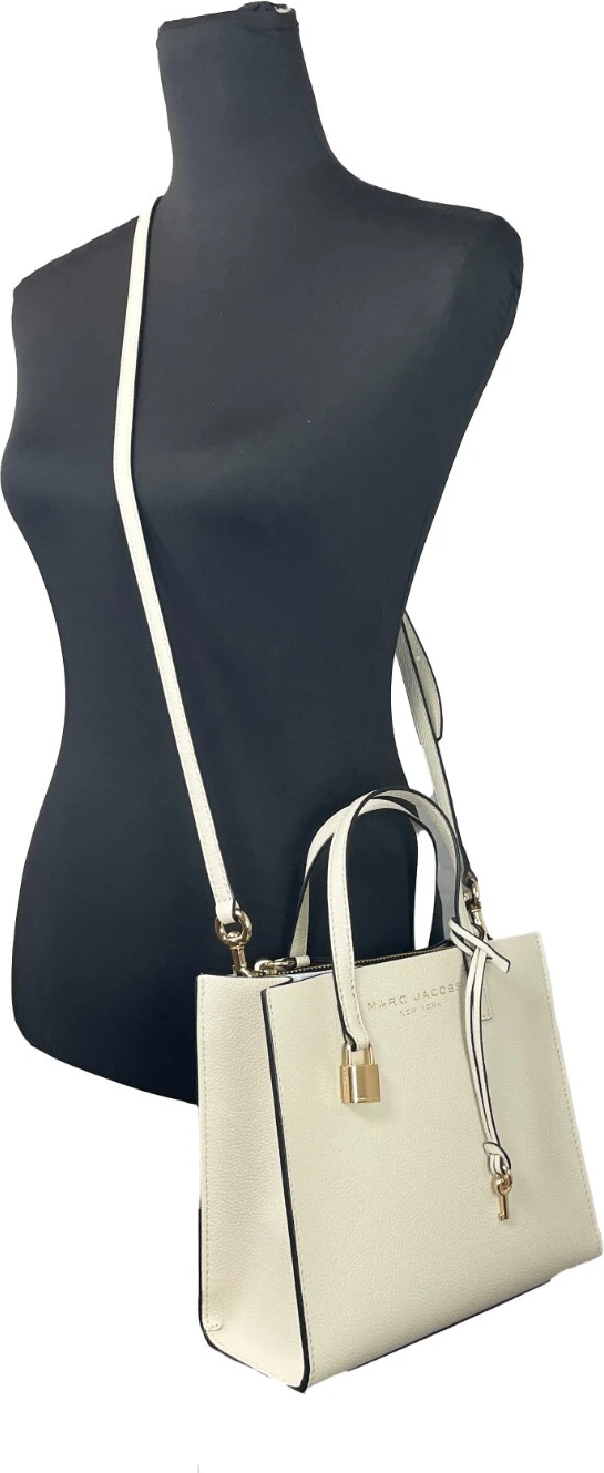 Tote Bag The Marc Jacobs Женская мини-сумка Pebbled Tote - Marshmallow