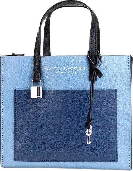 Сумка-тоут The Marc Jacobs Grind Mini Blue Heaven Colorblock из кожи