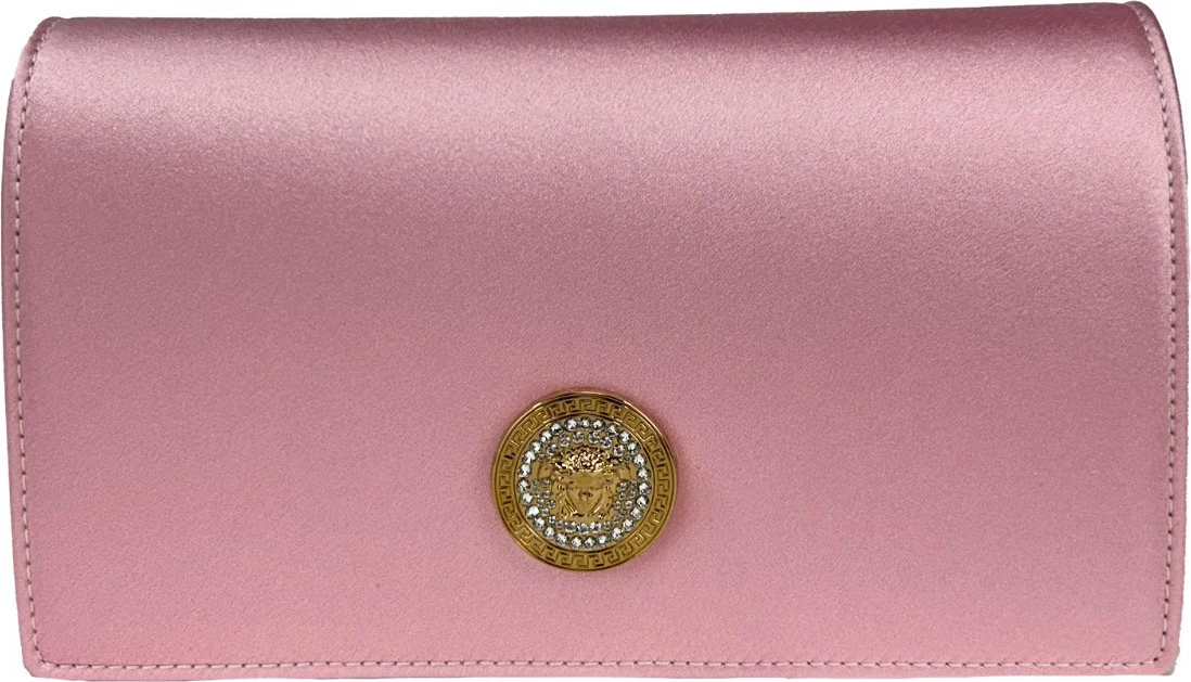 Mini Chain Crossbody Bag Versace Medusa Crystal Satin