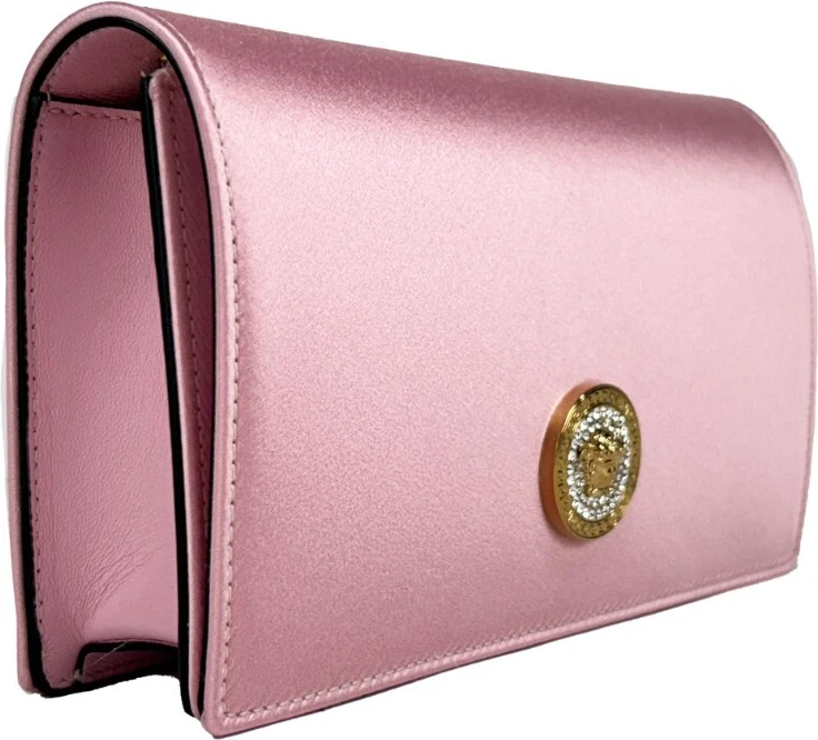 Mini Chain Crossbody Bag Versace Medusa Crystal Satin