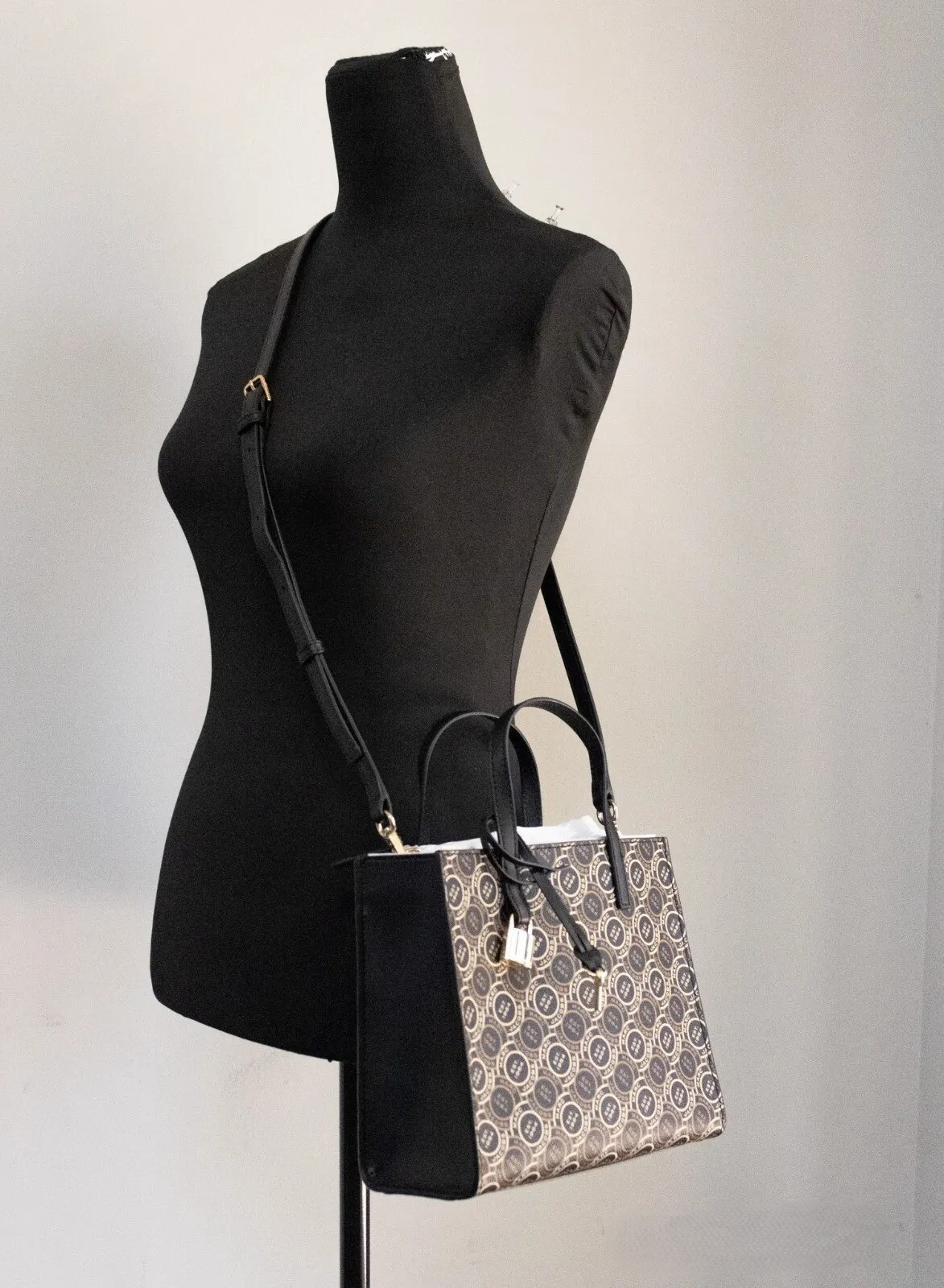 Сумка The Marc Jacobs Mini Grind Signet из кожи с принтом, кросс-боди шопер