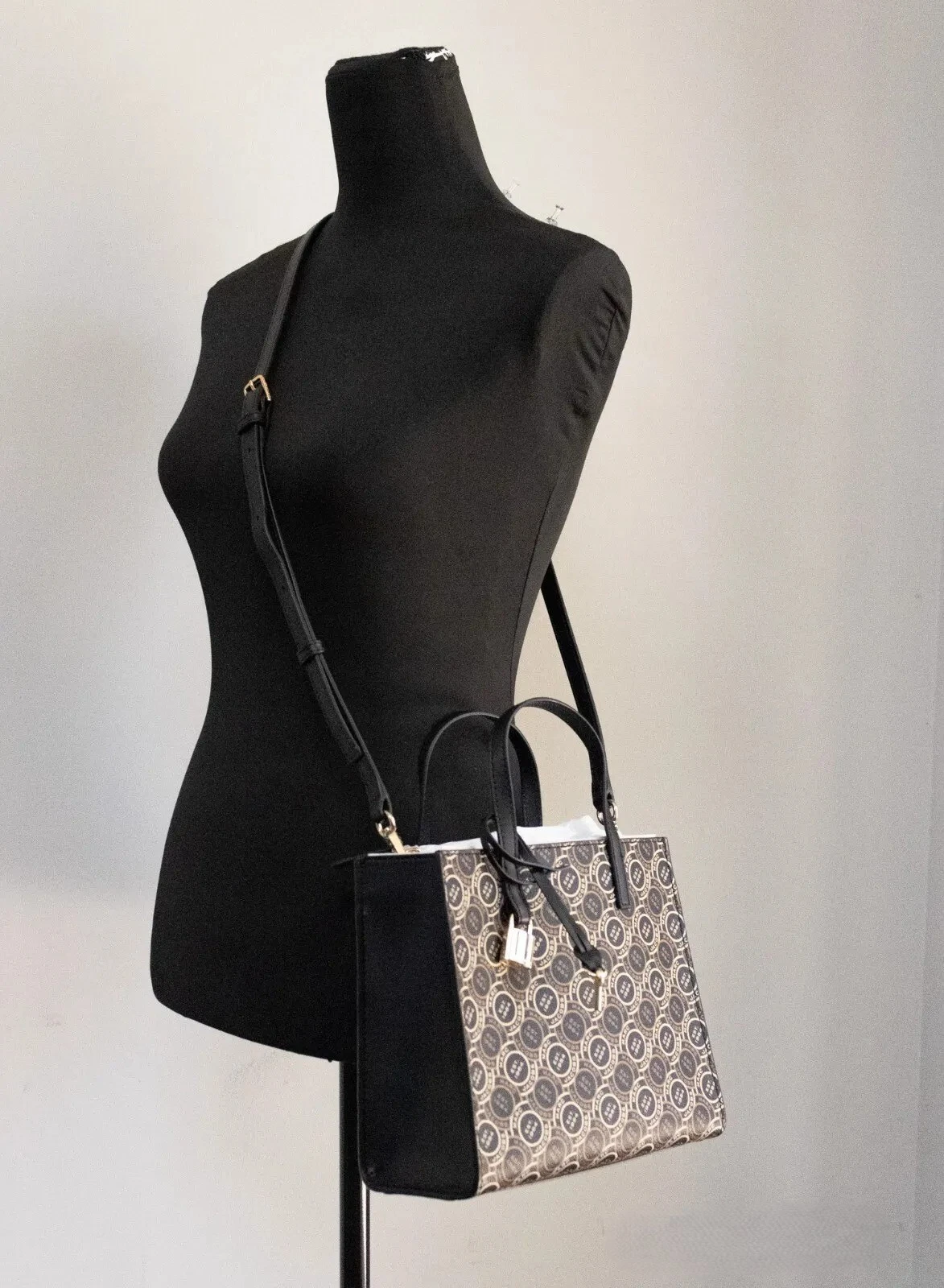 Сумка The Marc Jacobs Mini Grind Signet из кожи с принтом, кросс-боди шопер