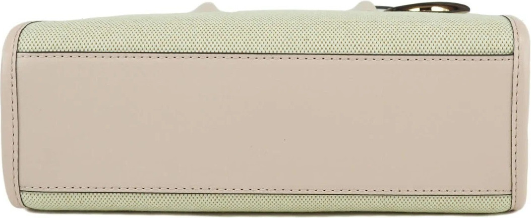 Michael Kors Mirella Small Powder Blush Canvas Shopper Crossbody Handbag