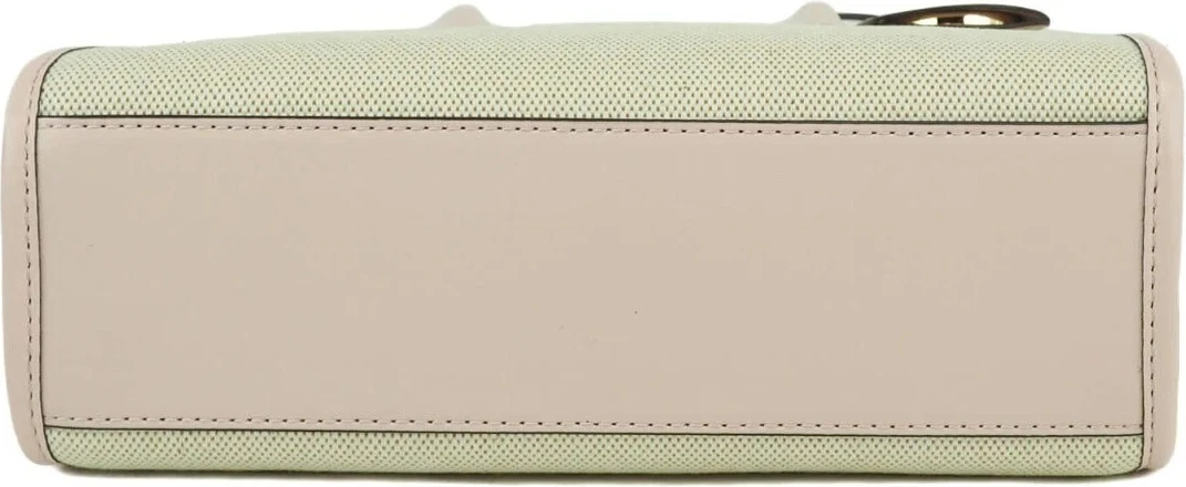 Michael Kors Mirella Small Powder Blush Canvas Shopper Crossbody Handbag