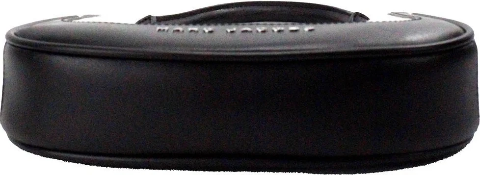 Сумка The Marc Jacobs, натуральный черный холст, кожа, хобо, на плечо