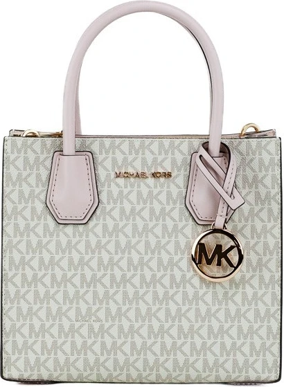 Сумка Michael Kors Mercer Medium Logo and Leather Accordion Crossbody Bag