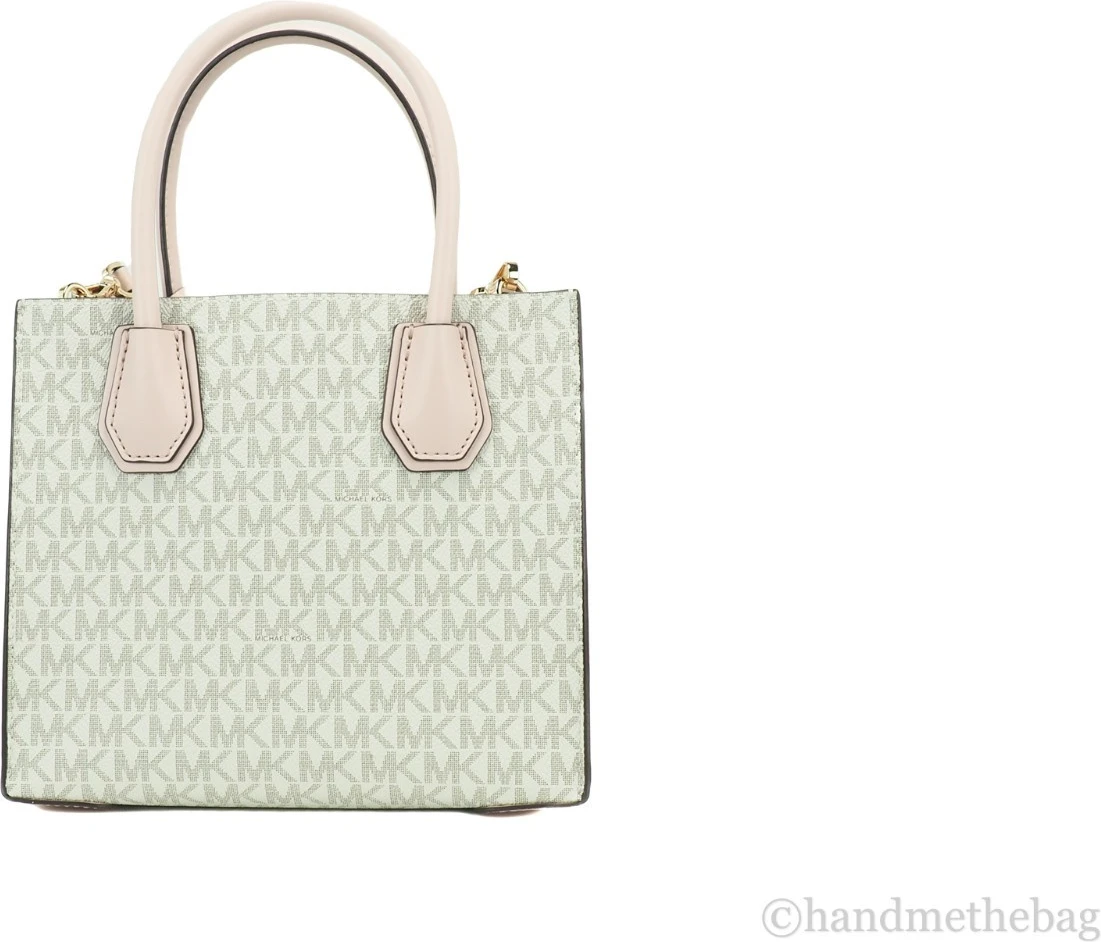 Сумка Michael Kors Mercer Medium Logo and Leather Accordion Crossbody Bag