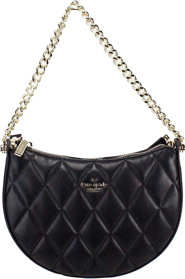 Crossbody Bag Kate Spade Carey Small Black Quilted Leather Zip Top
