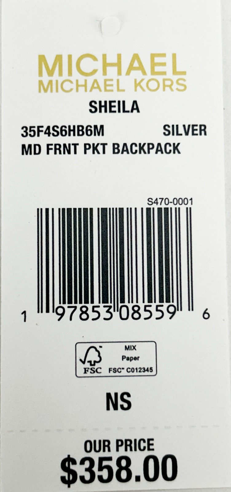 Michael Kors Sheila Medium PVC Backpack