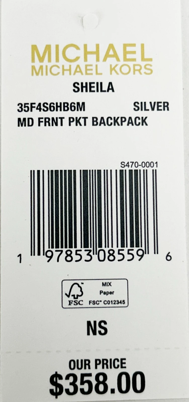 Michael Kors Sheila Medium PVC Backpack