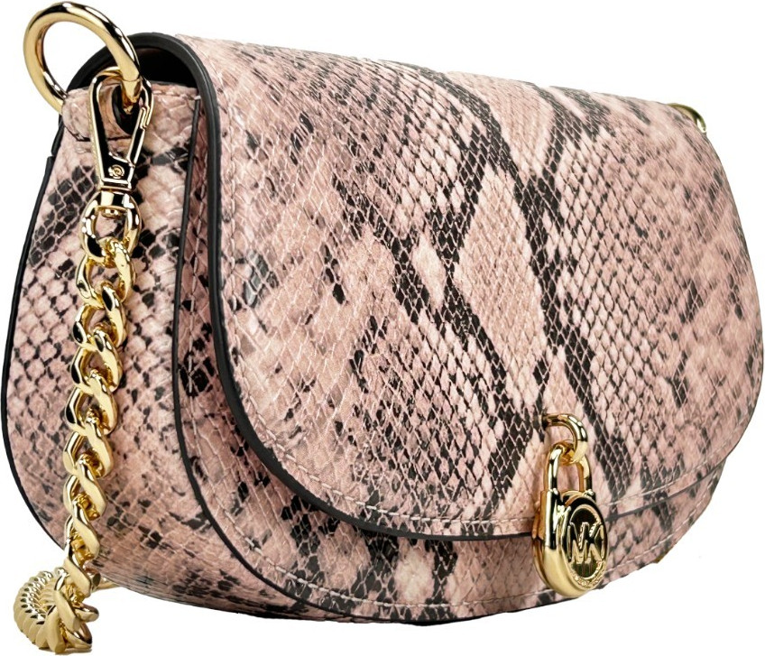 Michael Kors Mila Small Snakeskin Messenger Crossbody Bag