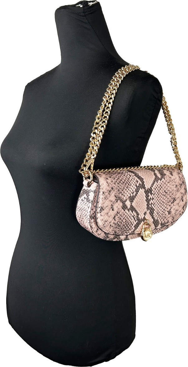 Michael Kors Mila Small Snakeskin Messenger Crossbody Bag