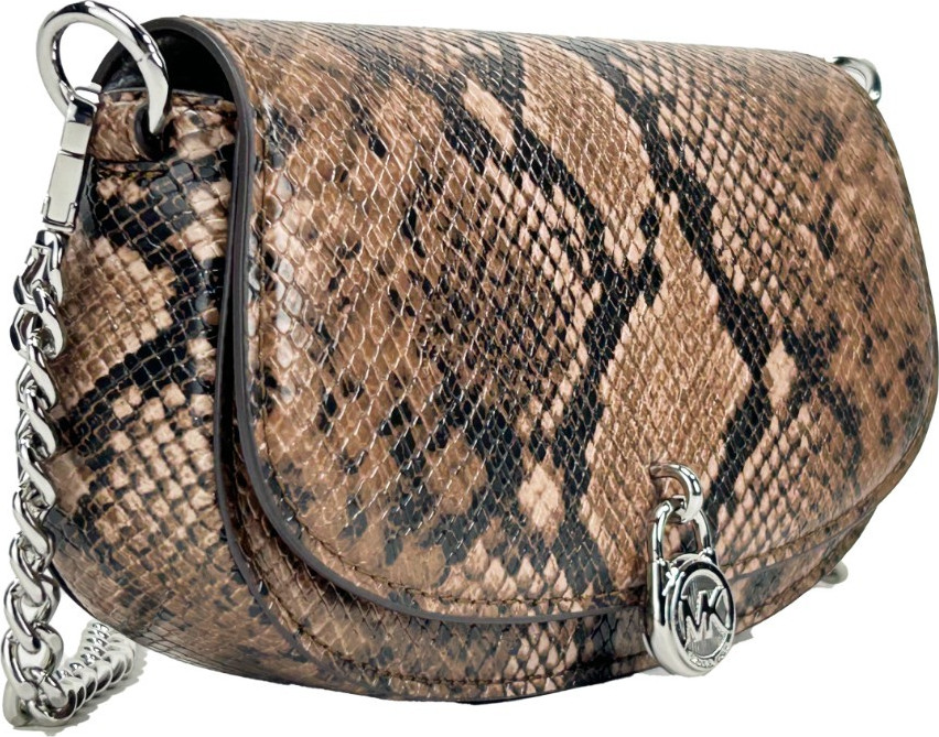 Michael Kors Mila Small Snakeskin Messenger Crossbody Bag