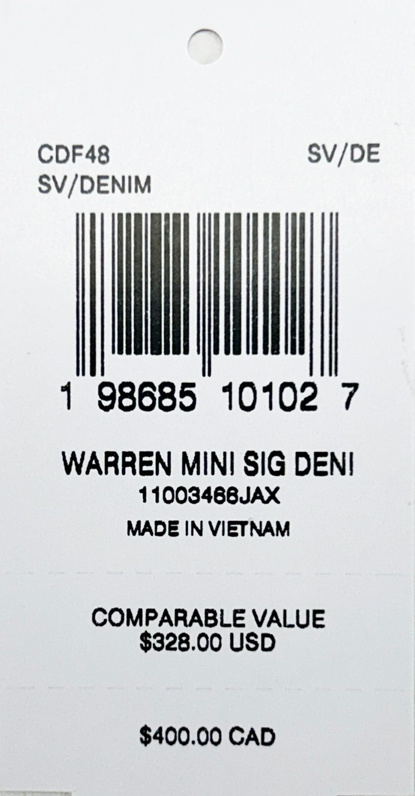 Сумка-пояс Coach Warren Mini Signature Denim