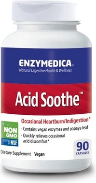 Пищеварительные ферменты Enzymedica Acid Soothe 90 капсул