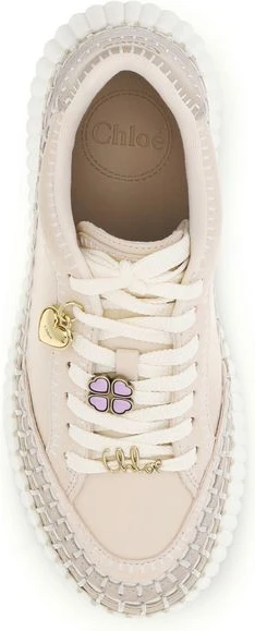 Sneakers Chloe Beige Calf Leather Bos Taurus Platform Sneakers
