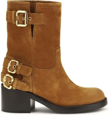 Ankle Boots Chloe Brown Calf Leather Bos Taurus
