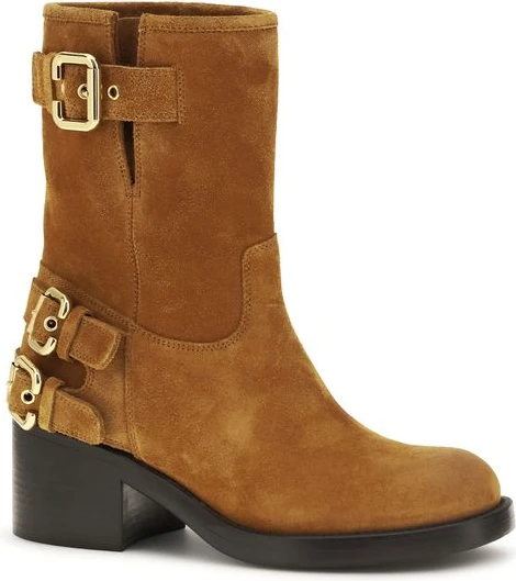 Ankle Boots Chloe Brown Calf Leather Bos Taurus