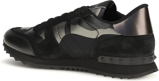 Athletic Sneakers Valentino Garavani Rockrunner Camouflage Noir