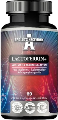 Apollo's Hegemony Лактоферрин с витамином C и арабиногалактаном 60 капсул