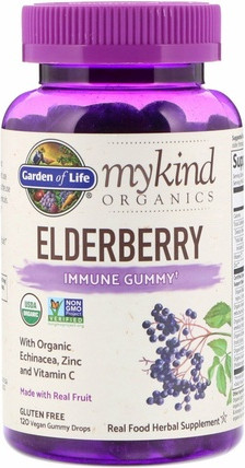 Жевательные пастилки Garden Of Life из бузины с настоящими фруктами, веганские