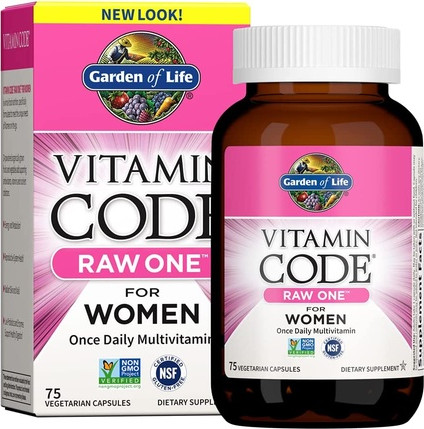 Витамин Code Raw One для женщин Garden Of Life, 75 вегетарианских капсул