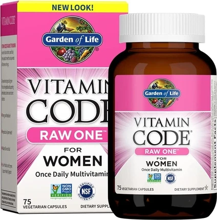 Витамин Code Raw One для женщин Garden Of Life, 75 вегетарианских капсул