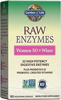 Raw Enzymes for Women 50 & Wiser Garden Of Life